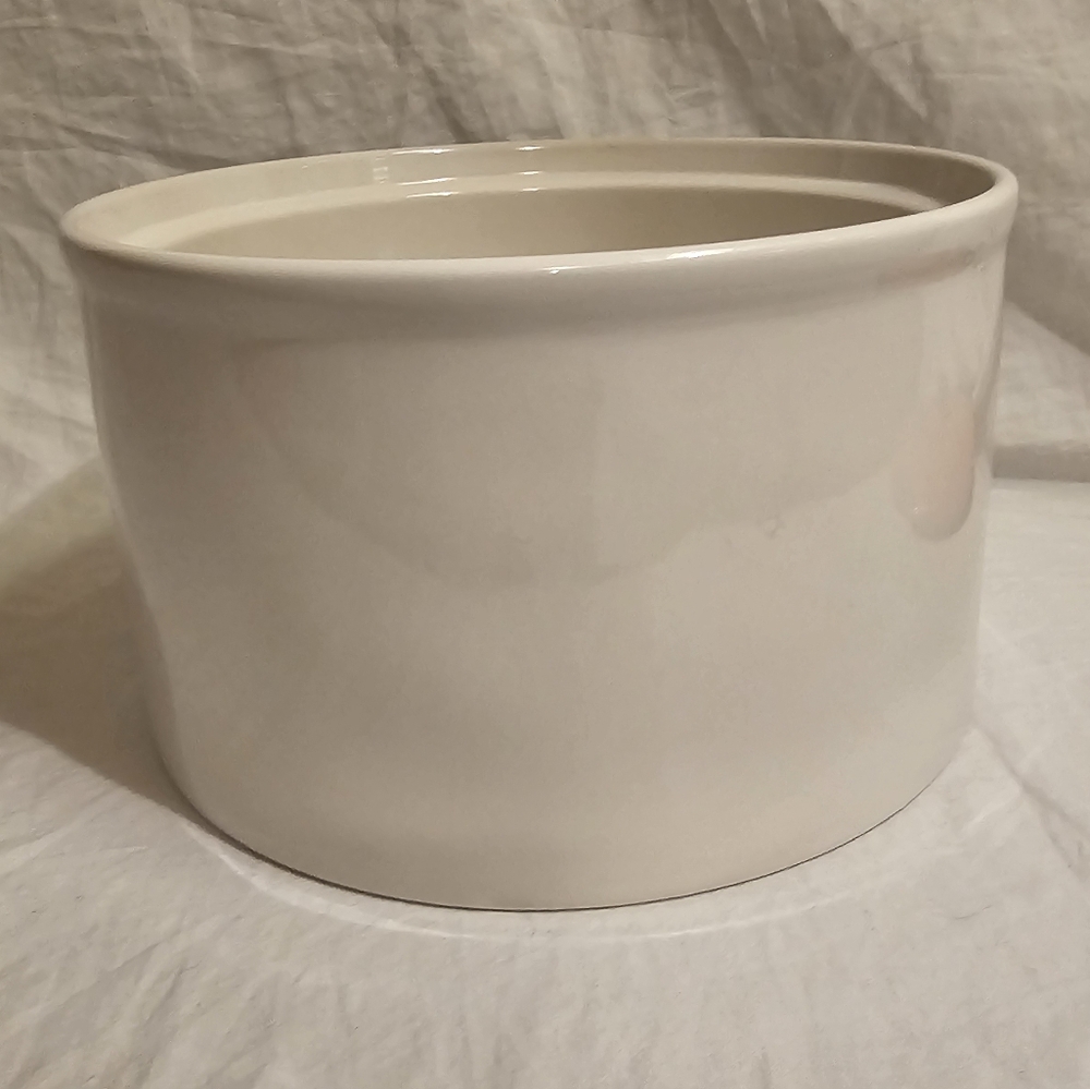 Rae Dunn Pancakes Ceramic Warming Container - White and Orange - Picture 6 of 9